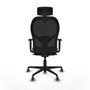 Piqueras y Crespo Chaise de Bureau 1D036G2 Noir Vert pétrole