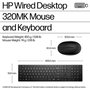 HP 320MK Ensemble Clavier et Souris Filaire - Noir - UK