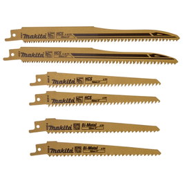 Makita B-44432 Recipro Blade Assortment A - Ensemble de 6 lames pour scie sabre