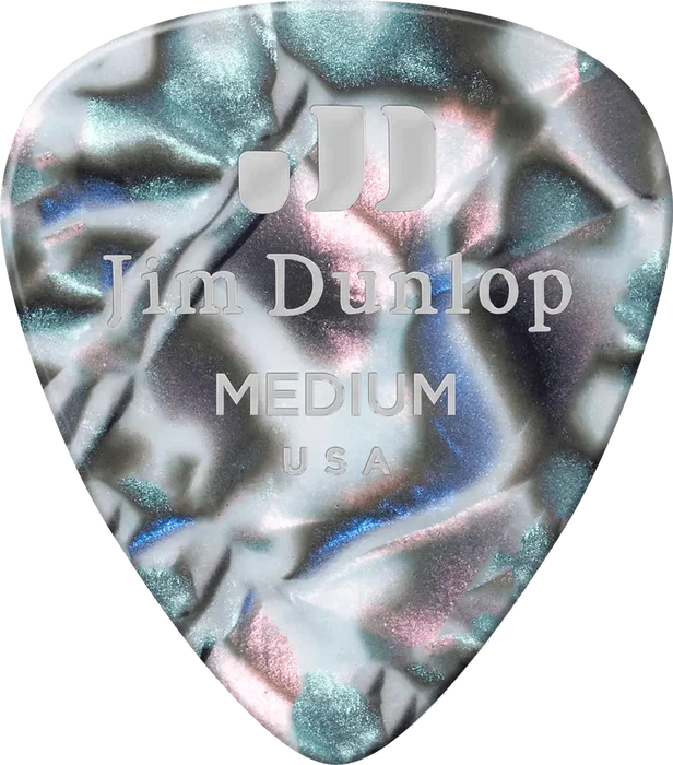 DUNLOP Pack de 12 médiators Genuine Celluloid Abalón - Medium