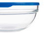 Pasabahce Boîte de Conservation Ronde Chefs avec Couvercle Bleu 1135 ml 17x7x17 cm (Set de 4)