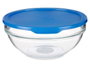 Pasabahce Boîte de Conservation Ronde Chefs avec Couvercle Bleu 1135 ml 17x7x17 cm (Set de 4)
