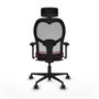 Piqueras y Crespo Chaise de Bureau avec Appui-tête Jorquera 3D036N2 Bordeaux