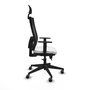 Piqueras y Crespo Chaise de Bureau Horna avec Appui-tête, Blanc et Noir