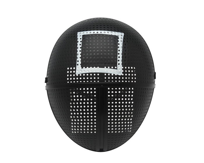 Atosa Masque noir en PVC avec carré blanc pour déguisement de garde