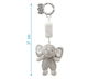 KioKids Peluche Sonajero Elefante Gris - Hochet et Mangeoire Doux pour Bébés +0 Mois, Sonnette et Jouet d'Éveil Sensoriel pour Corde de Lit et Poussette