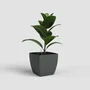 Artevasi Pot de fleurs avec pieds Siena SWS 30 MA, pour intérieur et extérieur, en plastique résistant aux UV, Ø30 x H27 cm (17,5 L), couleur gris anthracite