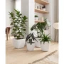Artevasi Pot de fleurs avec pieds Siena SWS 30 MA, pour intérieur et extérieur, en plastique résistant aux UV, Ø30 x H27 cm (17,5 L), couleur gris anthracite