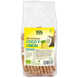 SOLNATURAL Galettes Bio Coco et Citron 175 g