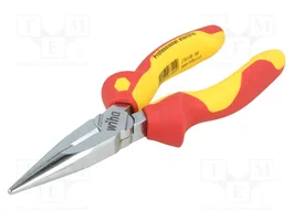 WIHA Pince isolée à bec demi-rond 160 mm