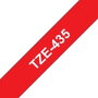Brother TZE-435 Ruban laminé 12mm x 8m Rouge, blanc