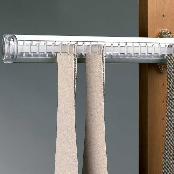 Servetto Porte-cravates extraïble Anka, finition anthracite/transparent, couleur transparente