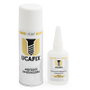 UCAFIX Kit d'adhésif cianoacrylate haute viscosité avec accélérateur (50 ml + 200 ml)