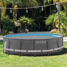 Intex UTF00142 Bâche à bulles pour piscine ronde Diamètre 4,88 m - 270 microns, Économie de chaleur pour piscines tubulaires ou autostables