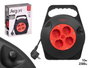 Argon Rallonge électrique enroulable 10 m, 4 prises, 2300W, 24x25x9 cm, Noir et Rouge (Set de 6)