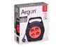 Argon Rallonge électrique enroulable 10 m, 4 prises, 2300W, 24x25x9 cm, Noir et Rouge (Set de 6)