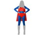 Disfraz Héros Bande Dessinée Costume Rouge Femme Adulte XL Combinaison Cape Carnaval