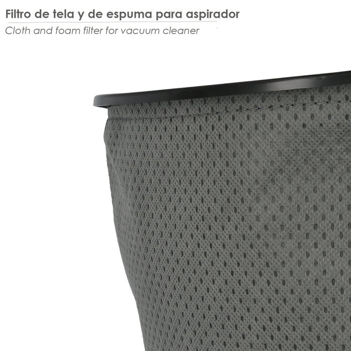 WOLFPACK LINEA PROFESIONAL Filtres pour aspirateur inox 30L 1400W, lot de 2 pièces WOLFPACK LINEA PROFESIONAL Filtres pour aspirateur inox 30L 1400W, lot de 2 pièces