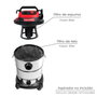 WOLFPACK LINEA PROFESIONAL Filtres pour aspirateur inox 30L 1400W, lot de 2 pièces
