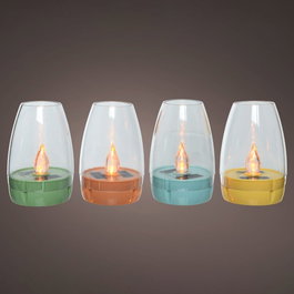 Lumineo Lampe de table solaire effet flamme, modèles assortis