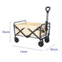 Marbueno 10481 Chariot Multiusage Pliable en Acier 100 kg Beige 75x44x76 cm pour Jardin, Plage et Camping