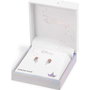Disney La Belle et la Bête Boucles d'oreilles rose en argent sterling 925