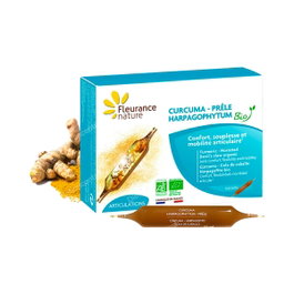 FLEURANCE NATURE Curcuma - Harpagophytum - Prêle Bio 10 Ampoules