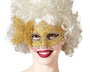 Masque vénitien adulte femme doré à effet papillon pour carnaval, fête thématique et événement élégant