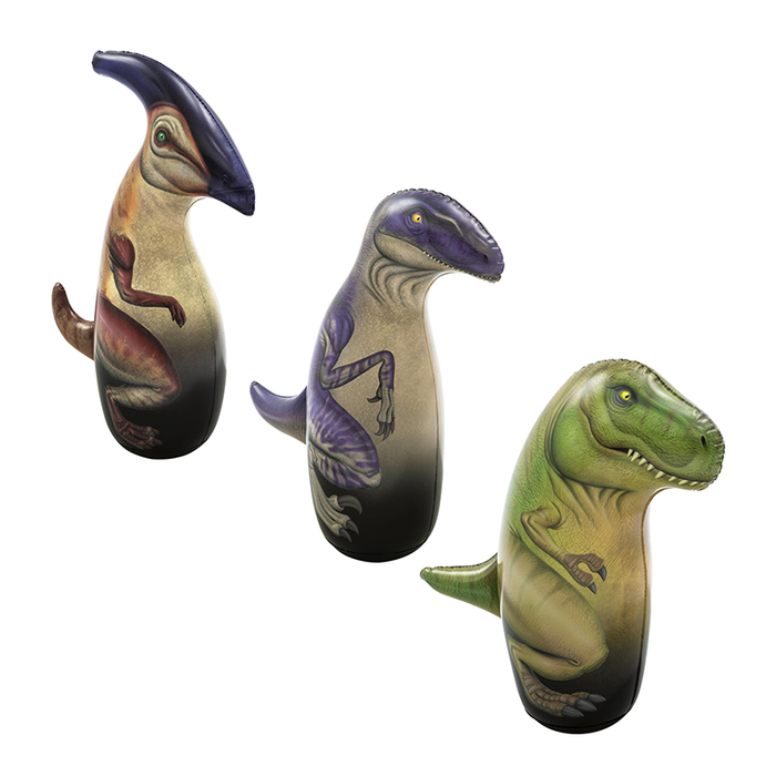 Bestway 52287 Sac de Boxe Gonflable Dinosaure 91 cm Coloris Assorti +3 Ans Intérieur et Jardin