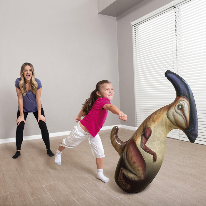 Bestway 52287 Sac de Boxe Gonflable Dinosaure 91 cm Coloris Assorti +3 Ans Intérieur et Jardin