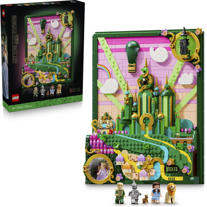LEGO Wicked 75685 Tableau d'Emerald City - Set de Construction 3D pour Adulte