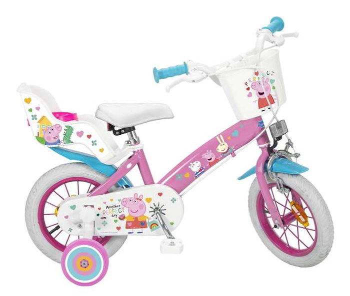 Toimsa - Vélo enfant Bicicleta Peppa Pig 12" rose pour 3 à 5 ans - Matériau fer - Instructions en espagnol