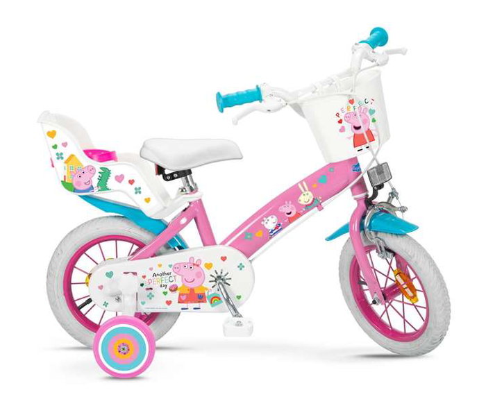 Toimsa - Vélo enfant Bicicleta Peppa Pig 12" rose pour 3 à 5 ans - Matériau fer - Instructions en espagnol