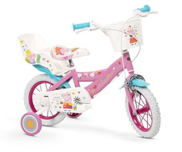 Toimsa - Vélo enfant Bicicleta Peppa Pig 12" rose pour 3 à 5 ans - Matériau fer - Instructions en espagnol