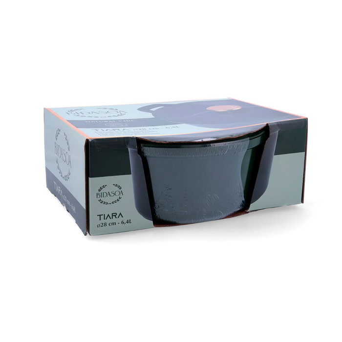 Bidasoa Cacerola Tiara en Aluminium Fondu 28 cm, 6,4 L, Verte, Antiadhésive, Compatible Induction