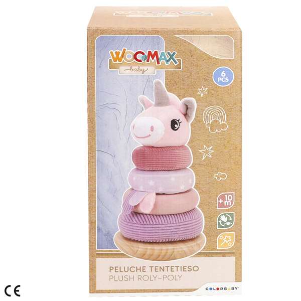 Woomax Tentetieso Peluche Licorne - 6 pièces - Jeu d'éveil et hochet pour bébé dès 10 mois Woomax Tentetieso Peluche Licorne - 6 pièces - Jeu d'éveil et hochet pour bébé dès 10 mois