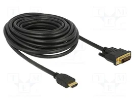 DELOCK Câble DVI-D (24+1) vers HDMI, 10m, noir
