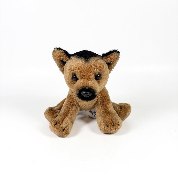 Deqube Peluche Bocalan - Berger Allemand Assis en Peluche de 12 cm, Référence 939D00255