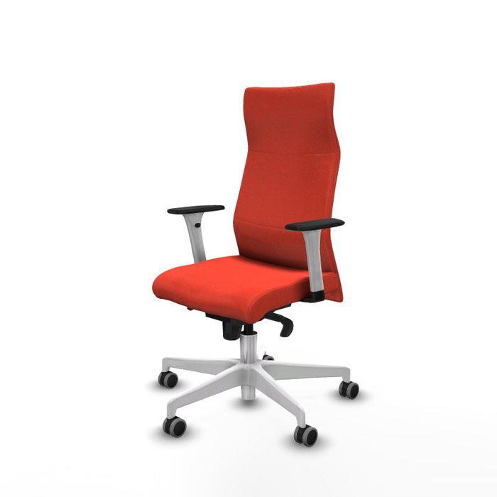 Piqueras Y Crespo Fauteuil Albacete, Orange foncé, Mécanisme Synchro, Base Blanche, Roues 65mm Piqueras Y Crespo Fauteuil Albacete, Orange foncé, Mécanisme Synchro, Base Blanche, Roues 65mm