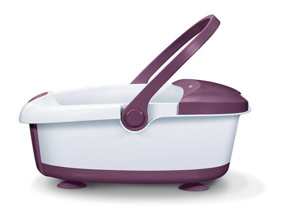 Beurer FB-21 Hydro-massage des pieds avec lumière, 3 têtes de massage, réglage de la température et poignée de transport