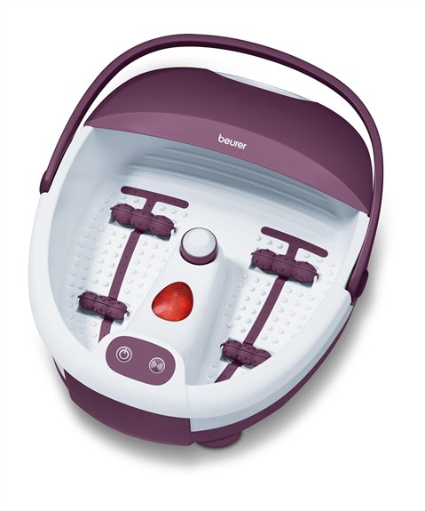 Beurer FB-21 Hydro-massage des pieds avec lumière, 3 têtes de massage, réglage de la température et poignée de transport