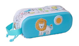 Safta Lion 3D Porte-tout double avec motif lion, dimensions 21x8x6 cm, pour enfant à partir de 3 ans