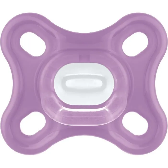 MAM Sucette Physiologique Comfort pour 0-2 mois en Silicone Rose - Lot de 2 avec Boîte de Stérilisation
