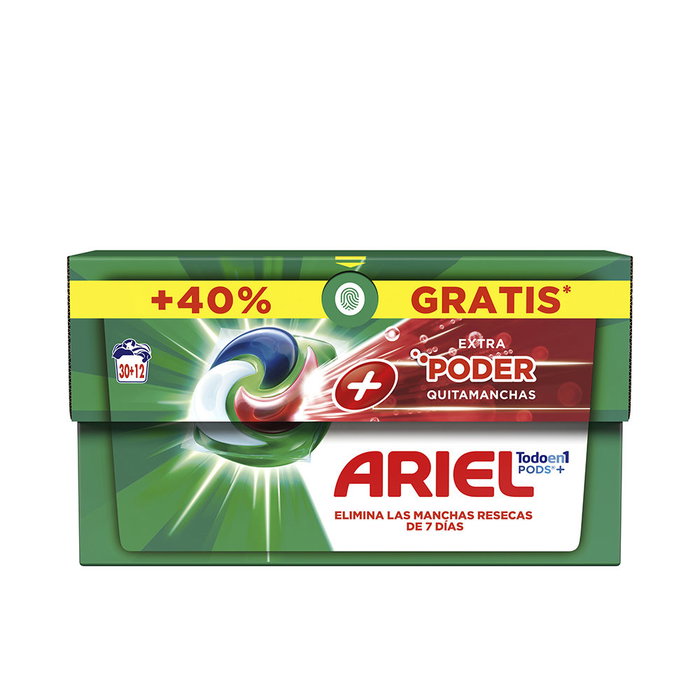 Ariel Capsules 3en1 Extra Puissant Détachant, Détersif Liquide 42 Monodoses, pour un Nettoyage Complet et Éclat des Couleurs Ariel Capsules 3en1 Extra Puissant Détachant, Détersif Liquide 42 Monodoses, pour un Nettoyage Complet et Éclat des Couleurs