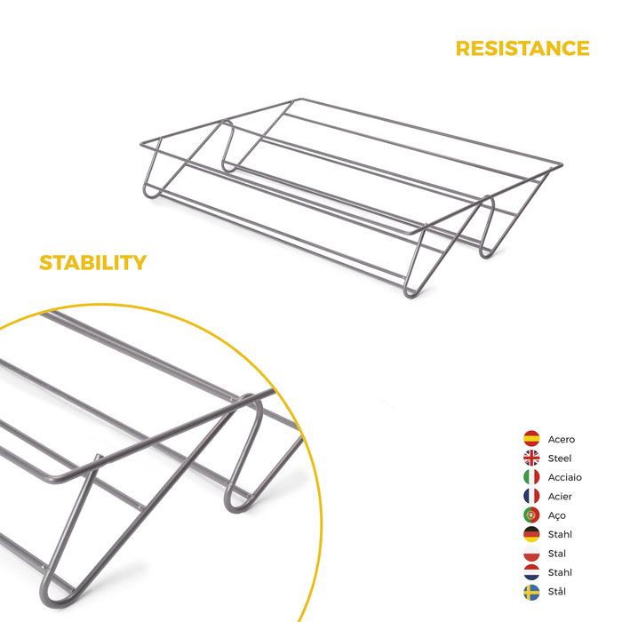 Emuca Kit tiroir à chaussures et rack ajustable Quartz pour armoires, glissières extension totale et à fermeture douce, Module 70cm, Finition Titane