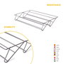 Emuca Kit tiroir à chaussures et rack ajustable Quartz pour armoires, glissières extension totale et à fermeture douce, Module 70cm, Finition Titane