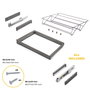 Emuca Kit tiroir à chaussures et rack ajustable Quartz pour armoires, glissières extension totale et à fermeture douce, Module 70cm, Finition Titane