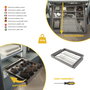 Emuca Kit tiroir à chaussures et rack ajustable Quartz pour armoires, glissières extension totale et à fermeture douce, Module 70cm, Finition Titane