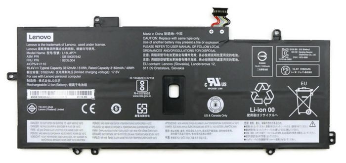 Lenovo Batterie Lithium-ion 51 Wh 4 cellules pour ThinkPad X1 Lenovo Batterie Lithium-ion 51 Wh 4 cellules pour ThinkPad X1