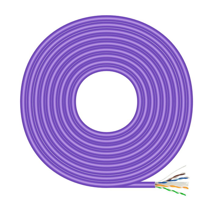 Câble RJ45 Catégorie 6 UTP Rigide Aisens A135-0748 Violet 305 m Câble RJ45 Catégorie 6 UTP Rigide Aisens A135-0748 Violet 305 m